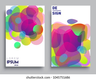 Covers templates set with Abstract colorful background design, abstract style graphic geometric elements. Applicable for placards, brochures, posters, covers and banners.