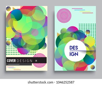 Covers templates set with Abstract colorful background design, abstract style graphic geometric elements. Applicable for placards, brochures, posters, covers and banners.