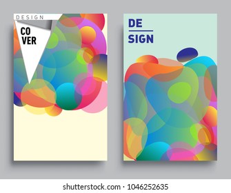 Covers templates set with Abstract colorful background design, abstract style graphic geometric elements. Applicable for placards, brochures, posters, covers and banners.