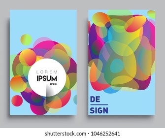 Covers templates set with Abstract colorful background design, abstract style graphic geometric elements. Applicable for placards, brochures, posters, covers and banners.