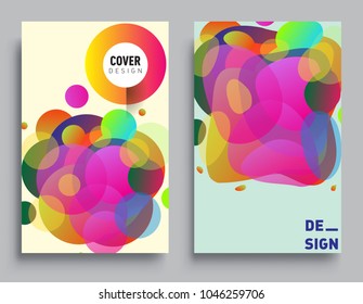 Covers templates set with Abstract colorful background design, abstract style graphic geometric elements. Applicable for placards, brochures, posters, covers and banners.