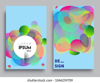 Covers templates set with Abstract colorful background design, abstract style graphic geometric elements. Applicable for placards, brochures, posters, covers and banners.