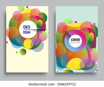 Covers templates set with Abstract colorful background design, abstract style graphic geometric elements. Applicable for placards, brochures, posters, covers and banners.