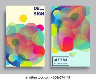 Covers templates set with Abstract colorful background design, abstract style graphic geometric elements. Applicable for placards, brochures, posters, covers and banners.