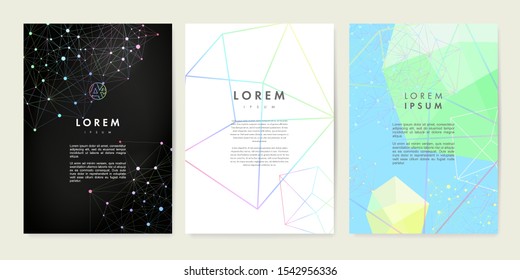 Covers templates set with abstract shapes. Applicable for placards, brochures, posters, covers and banners. Vector illustration