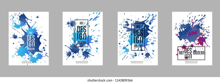 Covers templates set. Applicable for placards, brochures, posters, covers and banners.