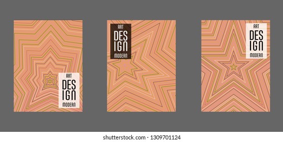 Covers templates set with bauhaus, and hipster style graphic geometric elements. Applicable for placards, brochures, posters, covers and banners.