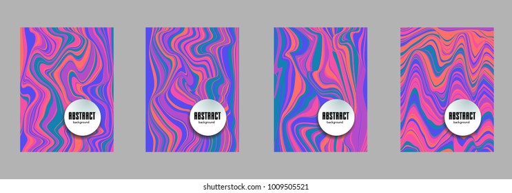 Covers templates set with bauhaus, memphis and hipster style graphic geometric elements. Applicable for placards, brochures, posters, covers and banners.