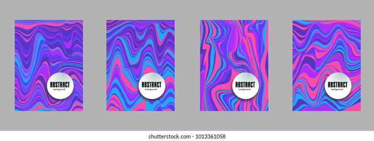 Covers templates set with bauhaus, memphis and hipster style graphic geometric elements. Applicable for placards, brochures, posters, covers and banners.