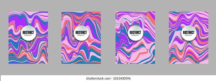 Covers templates set with bauhaus, memphis and hipster style graphic geometric elements. Applicable for placards, brochures, posters, covers and banners.