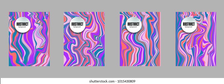 Covers templates set with bauhaus, memphis and hipster style graphic geometric elements. Applicable for placards, brochures, posters, covers and banners.