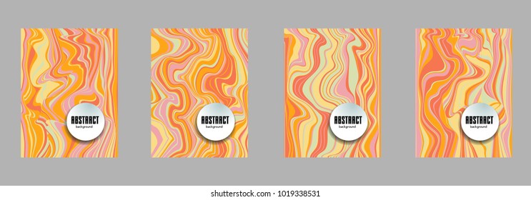 Covers templates set with bauhaus, memphis and hipster style graphic geometric elements. Applicable for placards, brochures, posters, covers and banners.