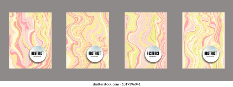Covers templates set with bauhaus, memphis and hipster style graphic geometric elements. Applicable for placards, brochures, posters, covers and banners.