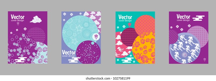 Covers templates set with bauhaus, memphis and hipster style graphic geometric elements. Applicable for placards, brochures, posters, covers and banners.
