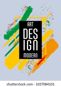 Covers templates set with bauhaus, memphis and hipster style graphic geometric elements. Applicable for placards, brochures, posters, covers and banners.