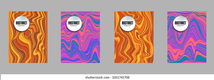 Covers templates set with bauhaus, memphis and hipster style graphic geometric elements. Applicable for placards, brochures, posters, covers and banners.