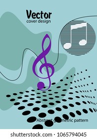 Covers templates set with bauhaus, memphis and hipster style graphic geometric elements and music notes. Applicable for placards, brochures, posters, covers and banners.