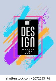 Covers templates set with bauhaus, memphis and hipster style graphic geometric elements. Applicable for placards, brochures, posters, covers and banners.
