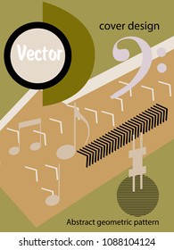 Covers templates set with bauhaus, memphis and hipster style graphic geometric elements. Applicable for placards, brochures, posters, covers and banners.