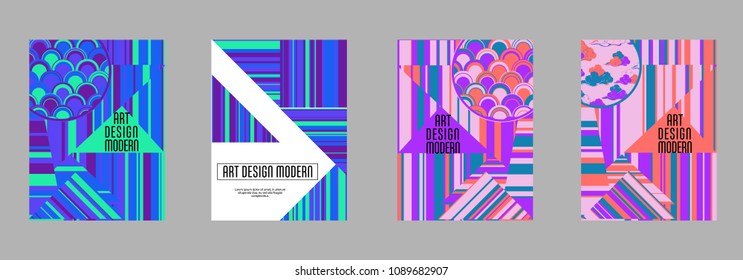 Covers templates set with bauhaus, memphis and hipster style. Applicable for placards, brochures, posters, covers and banners.
