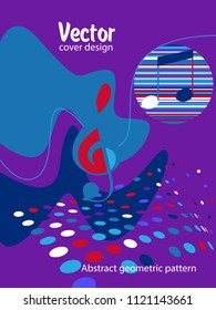 Covers templates set with bauhaus, memphis and hipster style graphic geometric elements. Applicable for placards, brochures, posters, covers and banners.
