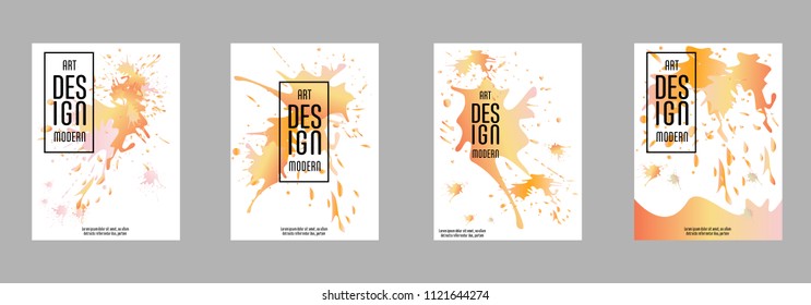 Covers templates set with bauhaus, memphis and hipster style graphic geometric elements. Applicable for placards, brochures, posters, covers and banners.
