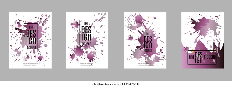 Covers templates set with bauhaus, memphis and hipster style graphic geometric elements. Applicable for placards, brochures, posters, covers and banners.