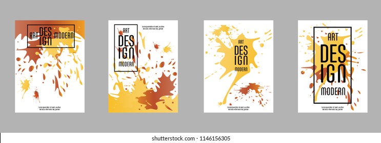 Covers templates set with bauhaus, memphis and hipster style graphic geometric elements. Applicable for placards, brochures, posters, covers and banners.