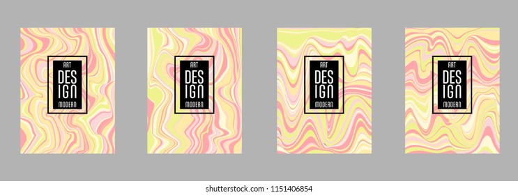 Covers templates set with bauhaus, memphis and hipster style graphic geometric elements. Applicable for placards, brochures, posters, covers and banners.