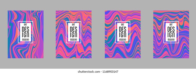 Covers templates set with bauhaus, memphis and hipster style graphic geometric elements. Applicable for placards, brochures, posters, covers and banners.