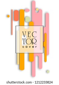 Covers templates set with bauhaus, memphis and hipster style graphic geometric elements. Applicable for placards, brochures, posters, covers and banners.