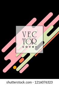 Covers templates set with bauhaus, memphis and hipster style graphic geometric elements. Applicable for placards, brochures, posters, covers and banners.