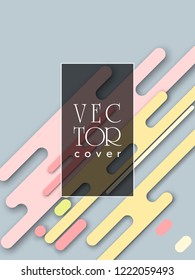 Covers templates set with bauhaus, memphis and hipster style graphic geometric elements. Applicable for placards, brochures, posters, covers and banners.