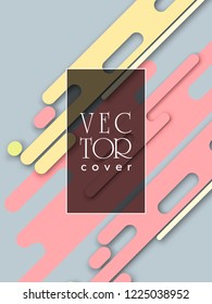 Covers templates set with bauhaus, memphis and hipster style graphic geometric elements. Applicable for placards, brochures, posters, covers and banners.