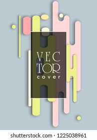 Covers templates set with bauhaus, memphis and hipster style graphic geometric elements. Applicable for placards, brochures, posters, covers and banners.