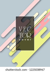 Covers templates set with bauhaus, memphis and hipster style graphic geometric elements. Applicable for placards, brochures, posters, covers and banners.