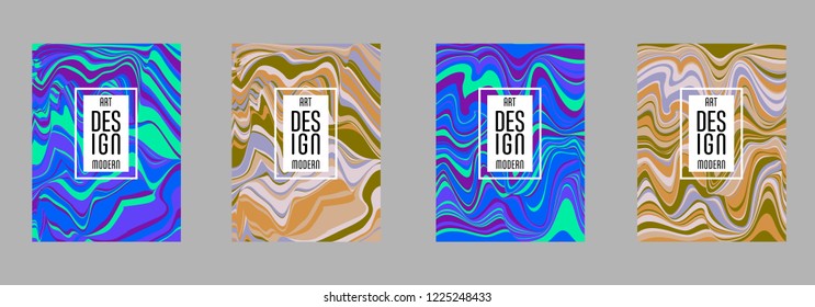 Covers templates set with bauhaus, memphis and hipster style graphic geometric elements. Applicable for placards, brochures, posters, covers and banners.