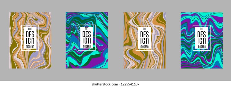 Covers templates set with bauhaus, memphis and hipster style graphic geometric elements. Applicable for placards, brochures, posters, covers and banners.