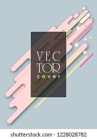 Covers templates set with bauhaus, memphis and hipster style graphic geometric elements. Applicable for placards, brochures, posters, covers and banners.