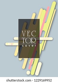 Covers templates set with bauhaus, memphis and hipster style graphic geometric elements. Applicable for placards, brochures, posters, covers and banners.