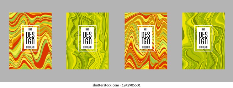 Covers templates set with bauhaus, memphis and hipster style graphic geometric elements. Applicable for placards, brochures, posters, covers and banners.