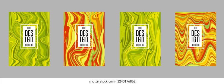 Covers templates set with bauhaus, memphis and hipster style graphic geometric elements. Applicable for placards, brochures, posters, covers and banners.