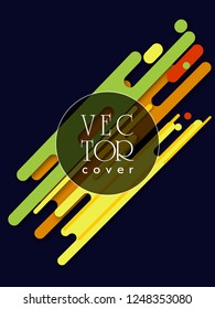Covers templates set with bauhaus, memphis and hipster style graphic geometric elements. Applicable for placards, brochures, posters, covers and banners.
