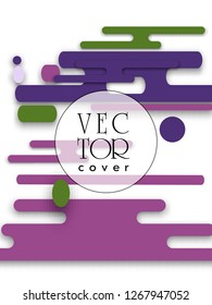 Covers templates set with bauhaus, memphis and hipster style graphic geometric elements. Applicable for placards, brochures, posters, covers and banners.