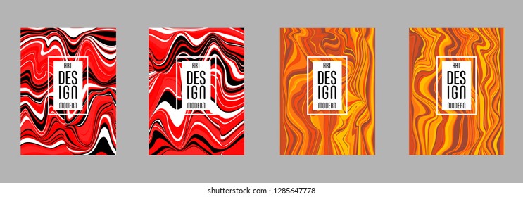 Covers templates set with bauhaus, memphis and hipster style graphic geometric elements. Applicable for placards, brochures, posters, covers and banners.