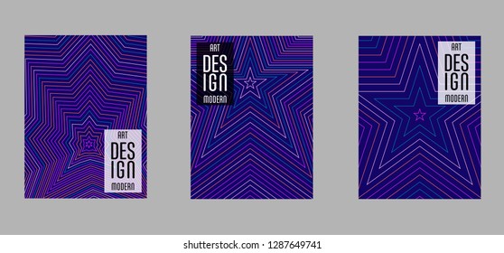 Covers templates set with bauhaus, memphis and hipster style graphic geometric elements. Applicable for placards, brochures, posters, covers and banners.