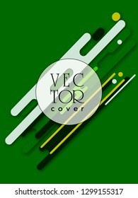 Covers templates set with bauhaus, memphis and hipster style graphic geometric elements. Applicable for placards, brochures, posters, covers and banners.
