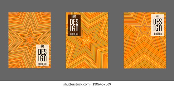 Covers templates set with bauhaus, memphis and hipster style graphic geometric elements. Applicable for placards, brochures, posters, covers and banners.
