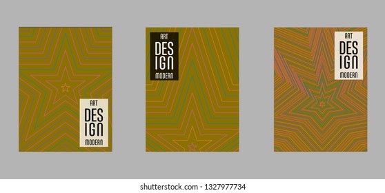 Covers templates set with bauhaus, memphis and hipster style graphic geometric elements. Applicable for placards, brochures, posters, covers and banners.