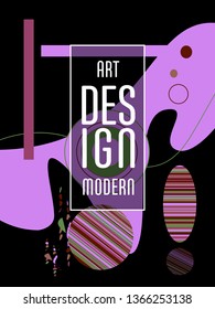 Covers templates set with bauhaus, memphis and hipster style graphic geometric elements. Applicable for placards, brochures, posters, covers and banners.